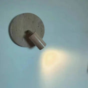 Applique murale LED bois, marbre et pierre naturelle beige — vue 6