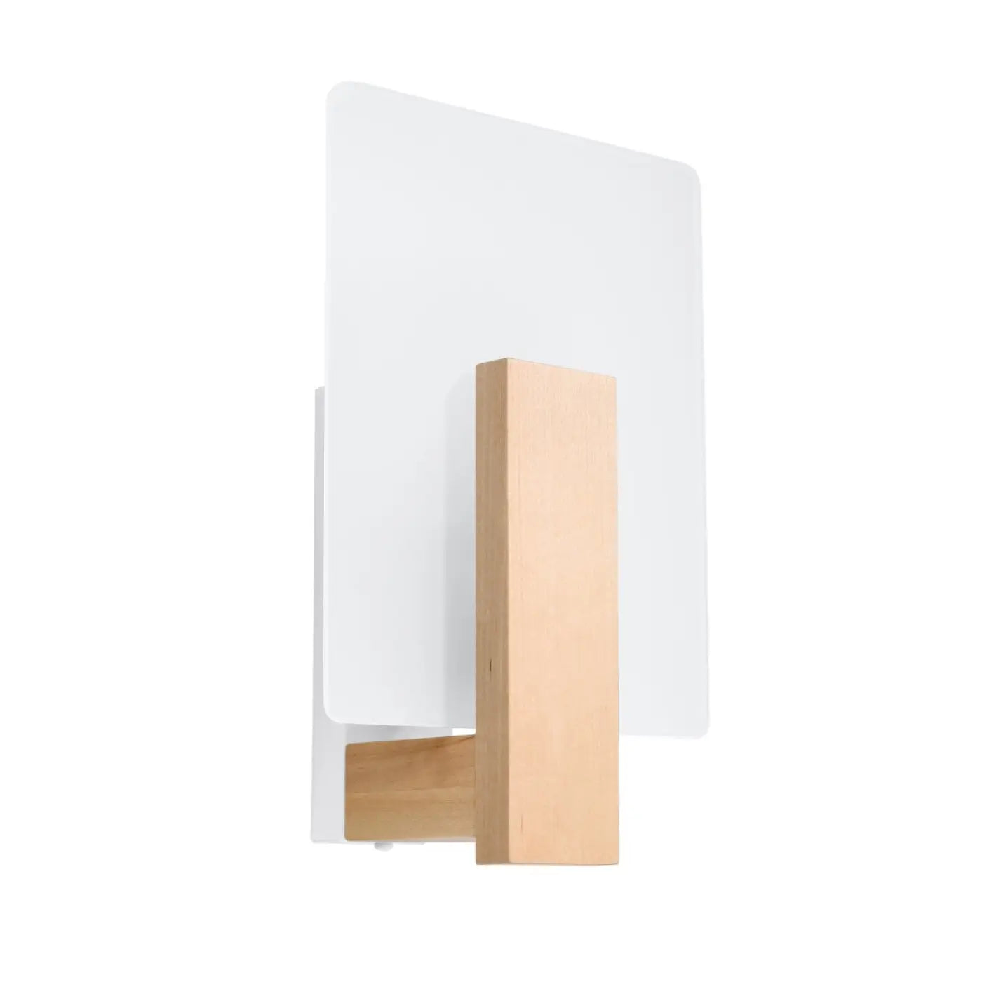 Applique murale LED bois naturel et verre style scandinave — vue 3