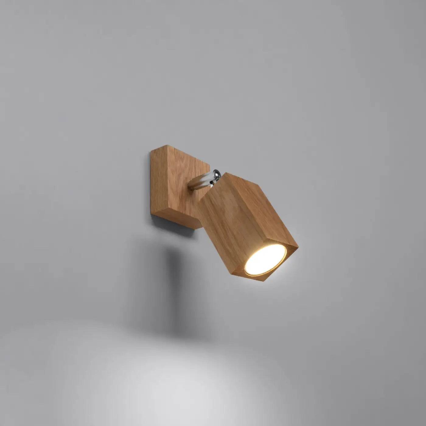 Applique murale LED bois naturel style scandinave GU10 — vue 1