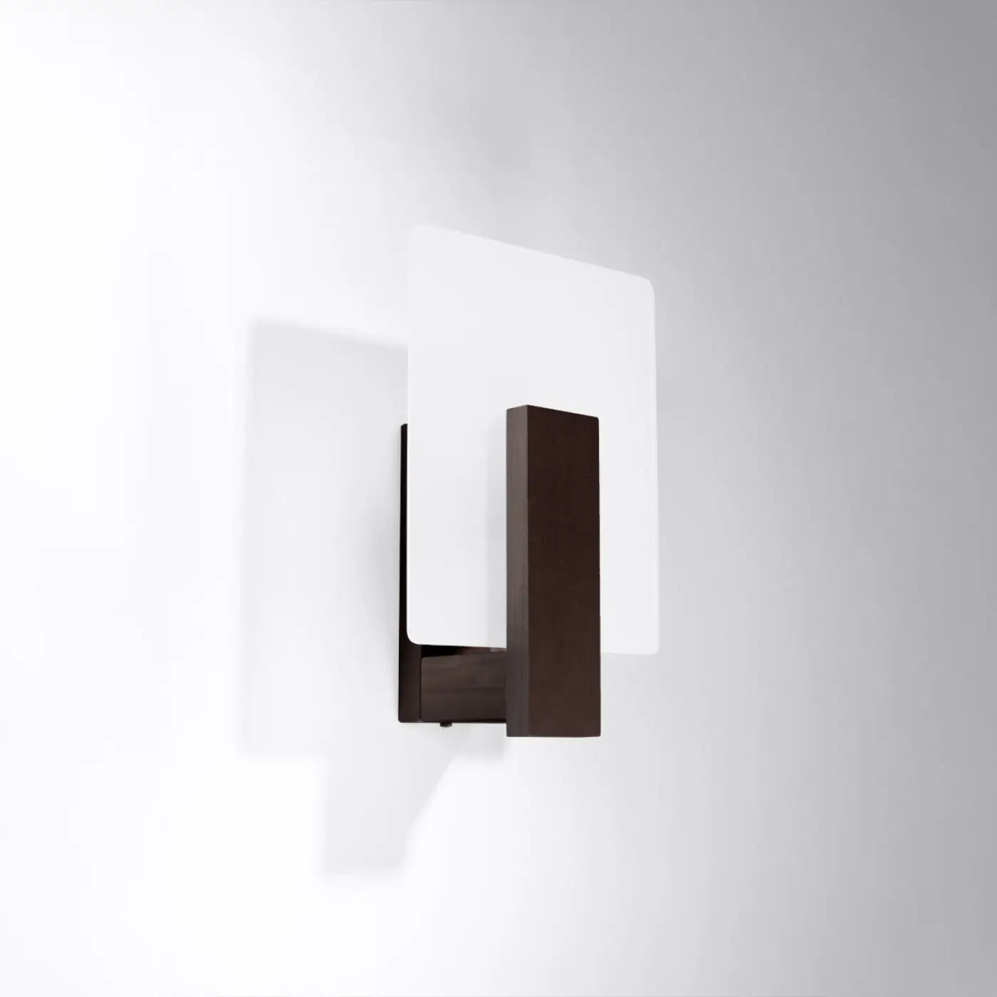 Applique murale LED bois wengé et verre scandinave — vue 2