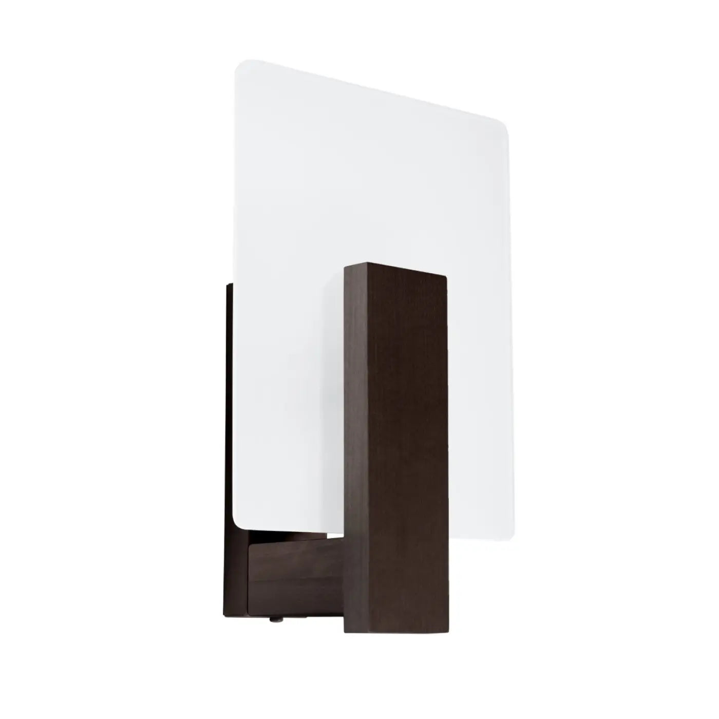 Applique murale LED bois wengé et verre scandinave — vue 3