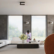 Applique murale LED bois wengé et verre scandinave — vue 4