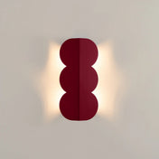 Applique murale LED bordeaux en résine 2 lumières — vue 1