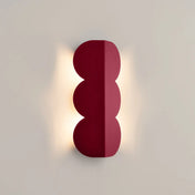 Applique murale LED bordeaux en résine 2 lumières — vue 3