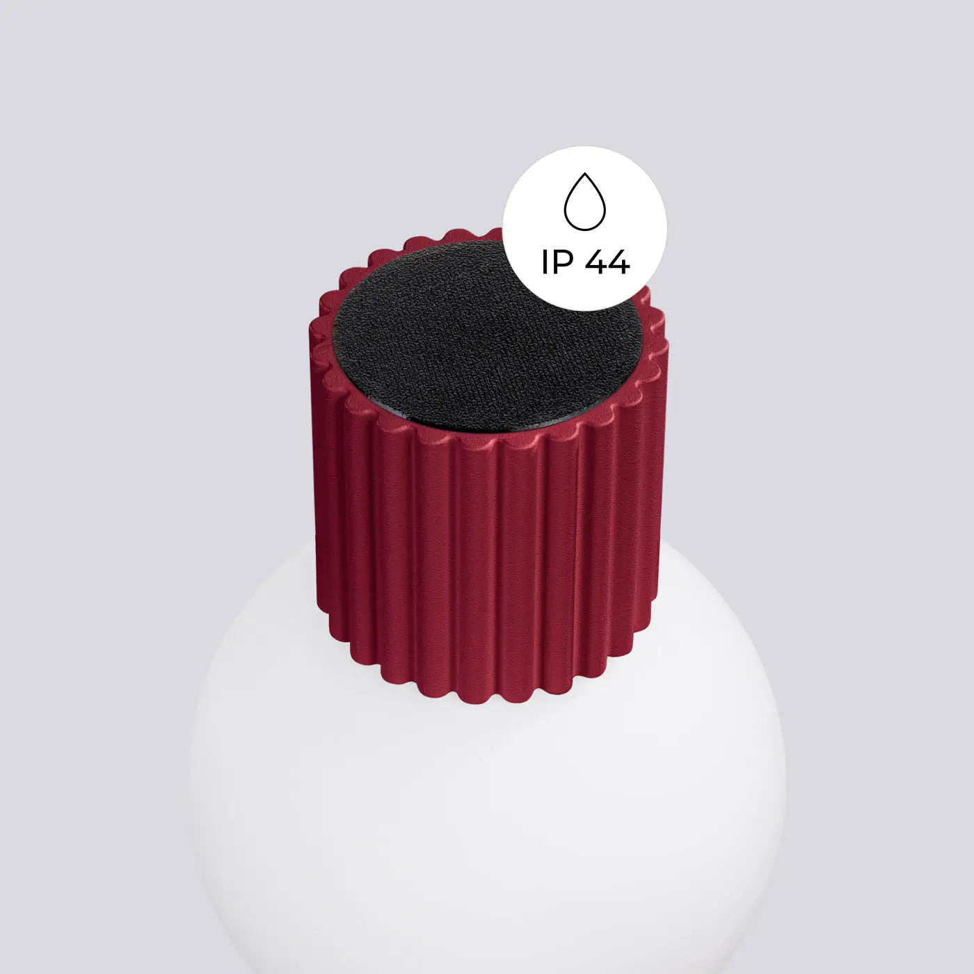 Applique murale LED bordeaux globe opalin IP44 — vue 3