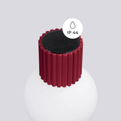Applique murale LED bordeaux globe opalin IP44 — vue 3
