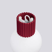 Applique murale LED bordeaux globe opalin IP44 — vue 4