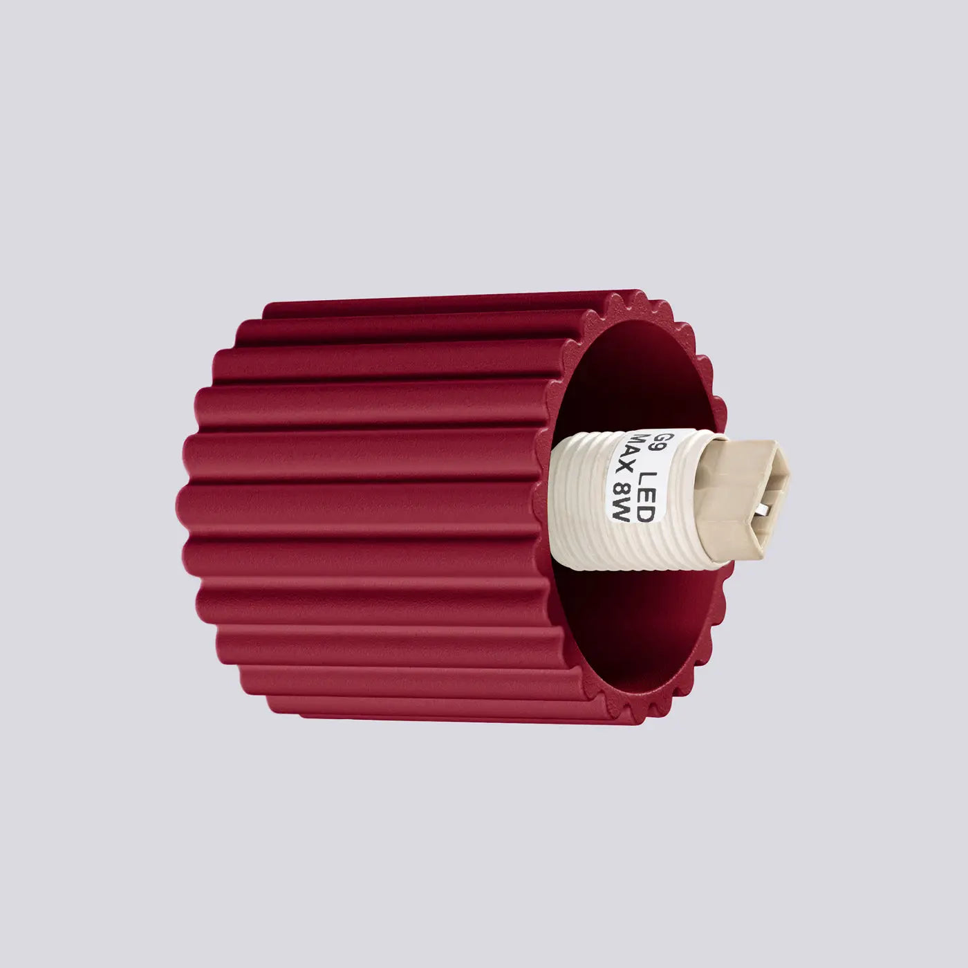 Applique murale LED bordeaux globe opalin IP44 — vue 5