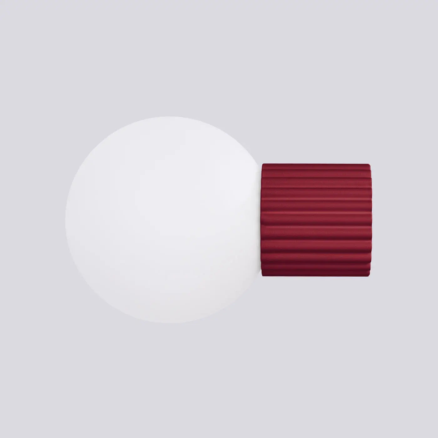 Applique murale LED bordeaux globe opalin IP44 — vue 7