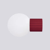 Applique murale LED bordeaux globe opalin IP44 — vue 7