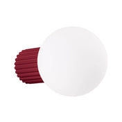 Applique murale LED bordeaux globe opalin IP44 — vue 8