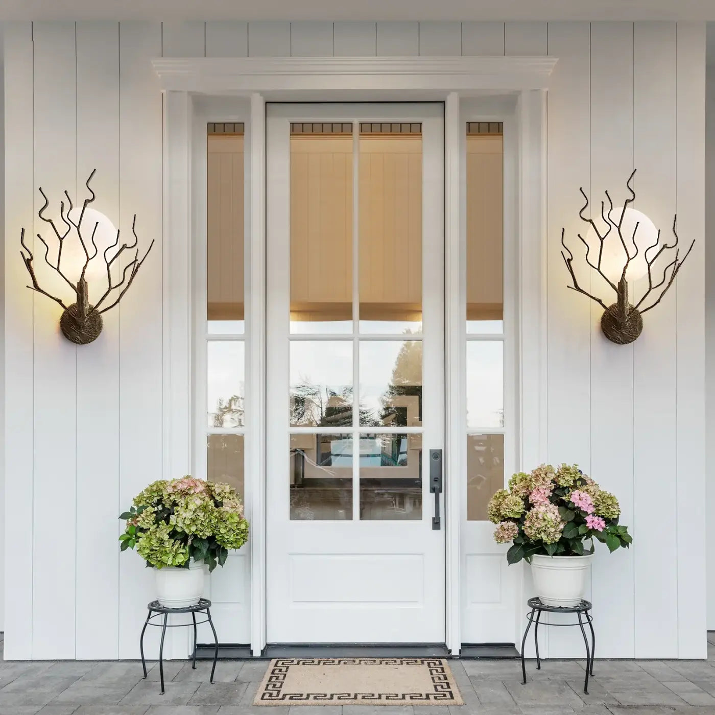 Applique murale LED branches et globe blanc ou noir — vue 2