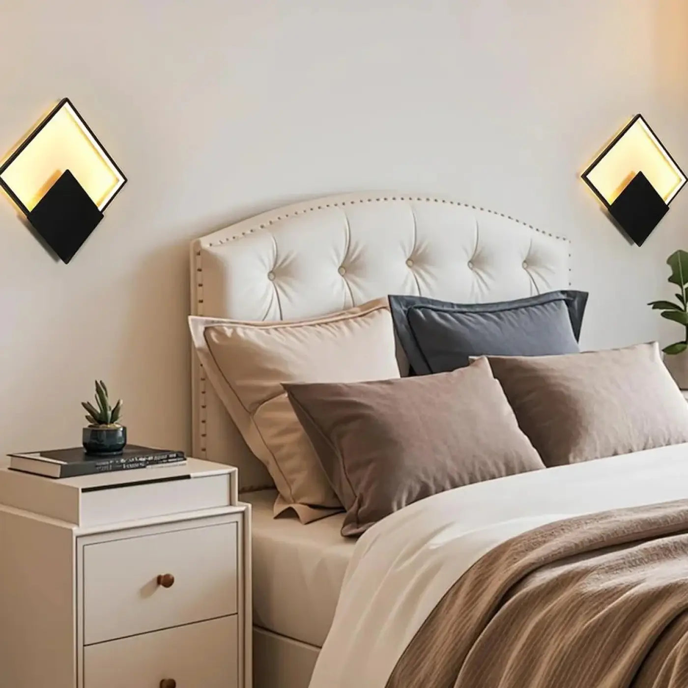 Applique murale LED carrée noire en aluminium 21 W — vue 2