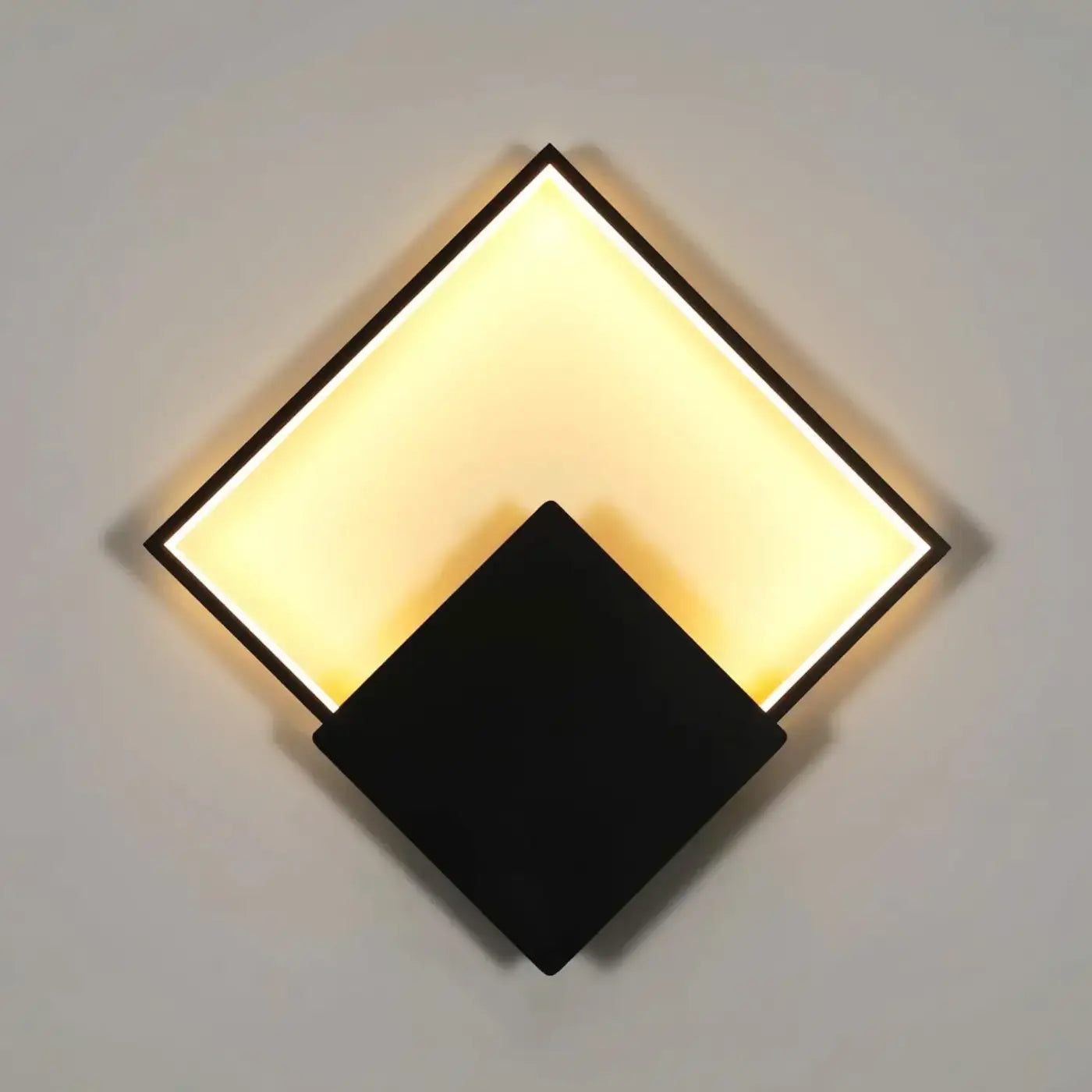 Applique murale LED carrée noire en aluminium 21 W — vue 3