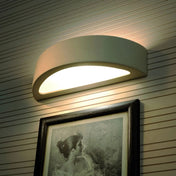 Applique murale LED céramique blanche courbée — vue 1