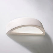 Applique murale LED céramique blanche courbée — vue 2