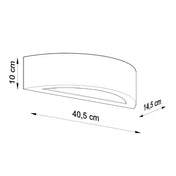 Applique murale LED céramique blanche courbée — vue 8