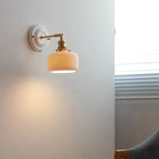 Applique murale LED céramique blanche et dorée en 3 tailles — vue 2