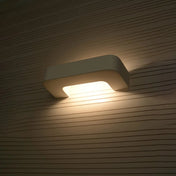Applique murale LED céramique blanche horizontale — vue 1