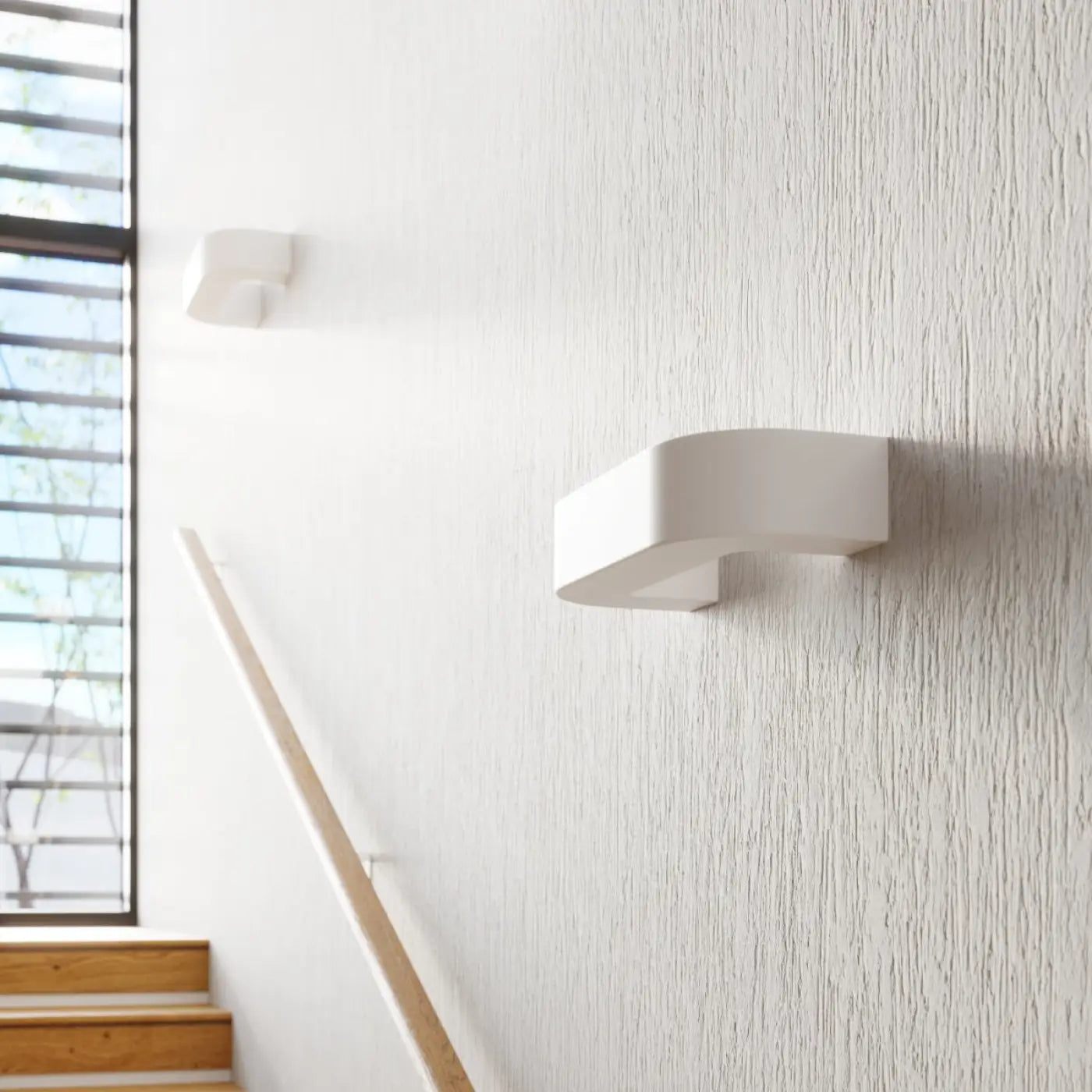 Applique murale LED céramique blanche horizontale — vue 7