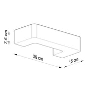 Applique murale LED céramique blanche horizontale — vue 8