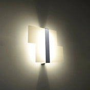 Applique murale LED chrome et verre 2 lumières design — vue 1