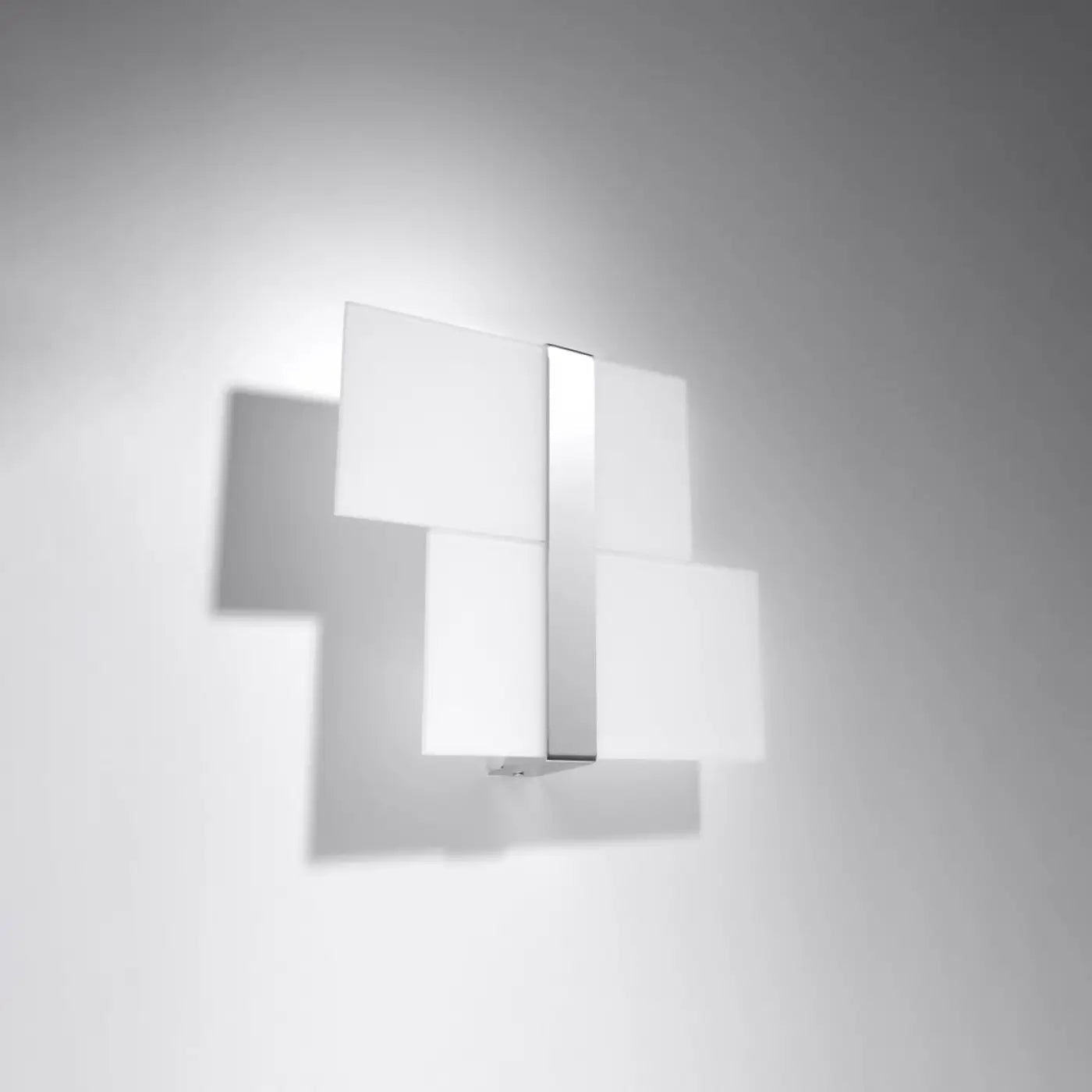Applique murale LED chrome et verre 2 lumières design — vue 2