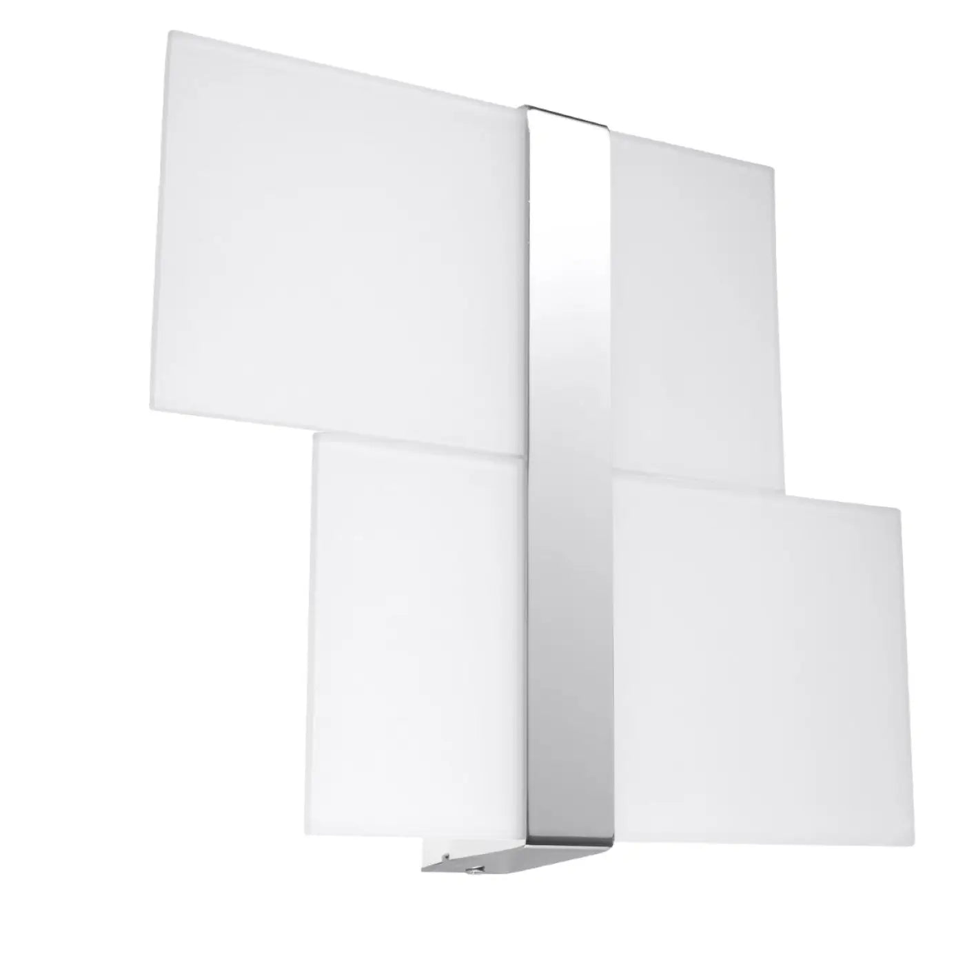 Applique murale LED chrome et verre 2 lumières design — vue 3