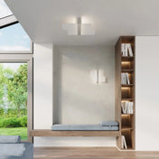 Applique murale LED chrome et verre 2 lumières design — vue 4