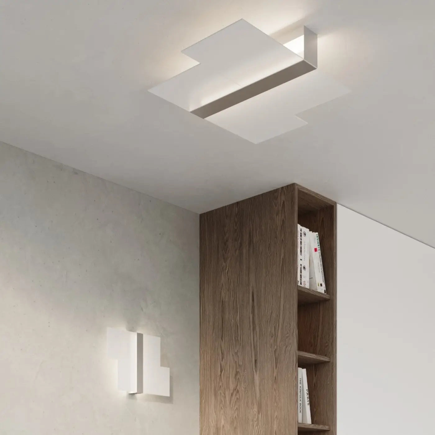 Applique murale LED chrome et verre 2 lumières design — vue 6