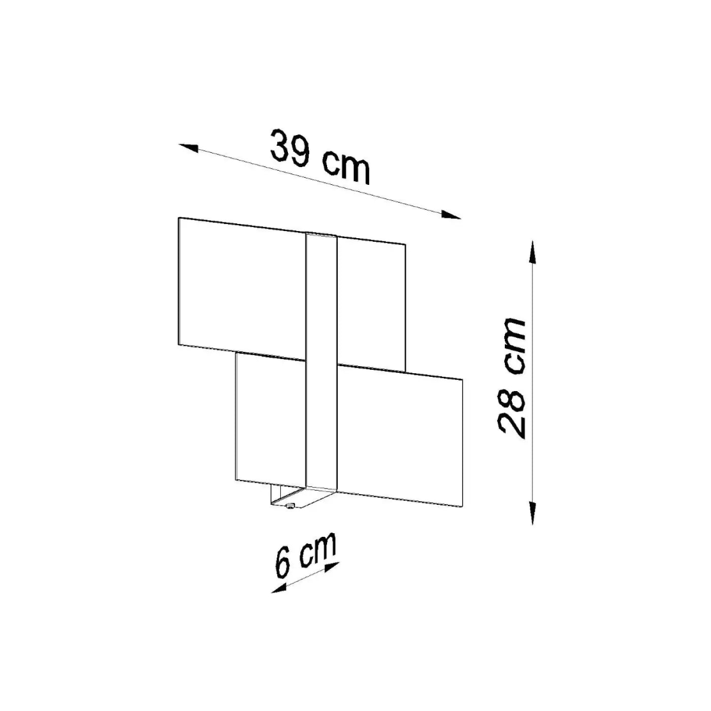 Applique murale LED chrome et verre 2 lumières design — vue 7