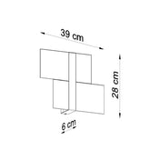Applique murale LED chrome et verre 2 lumières design — vue 7