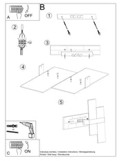 Applique murale LED chrome et verre 2 lumières design — vue 8