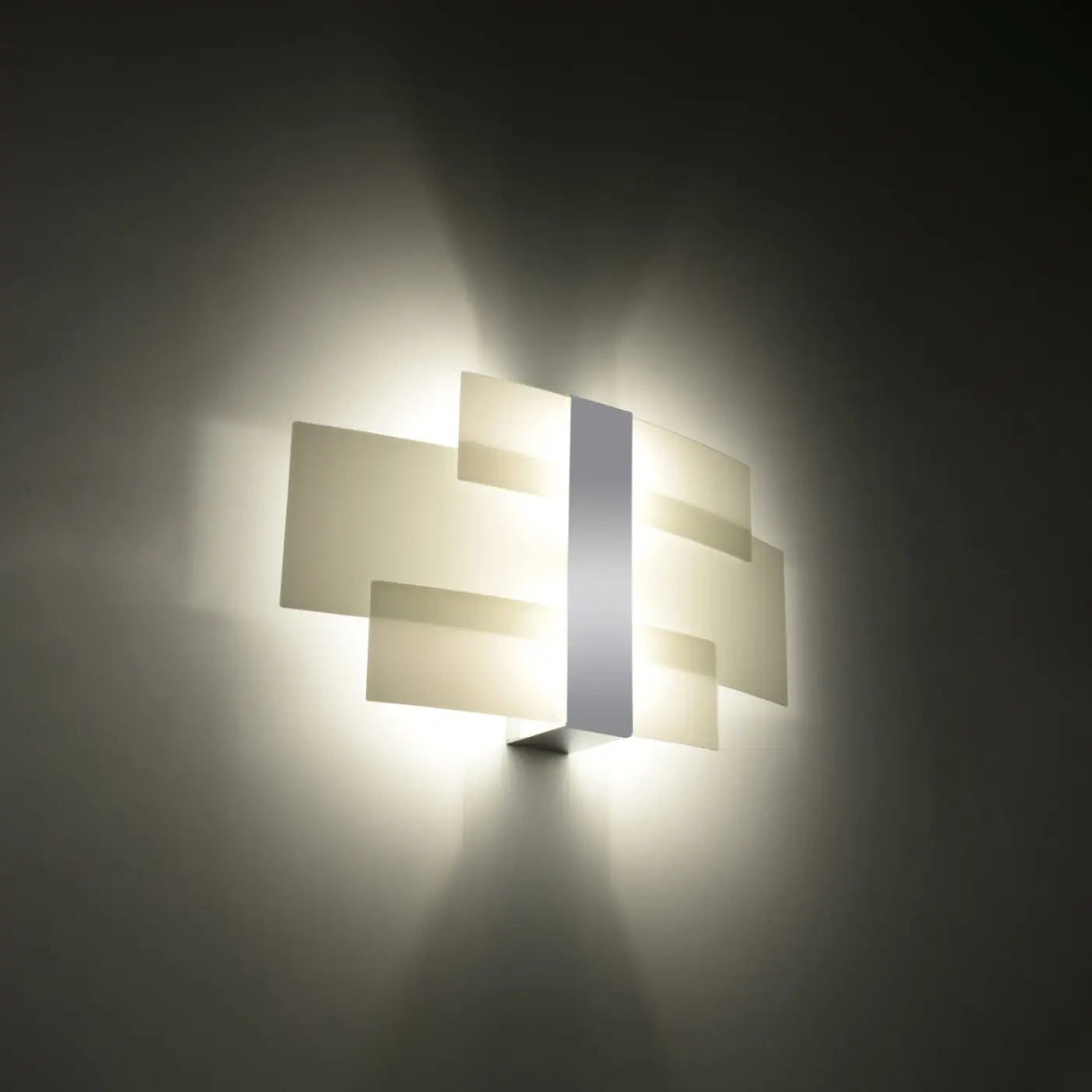 Applique murale LED chrome géométrique 2 lumières G9 — vue 1