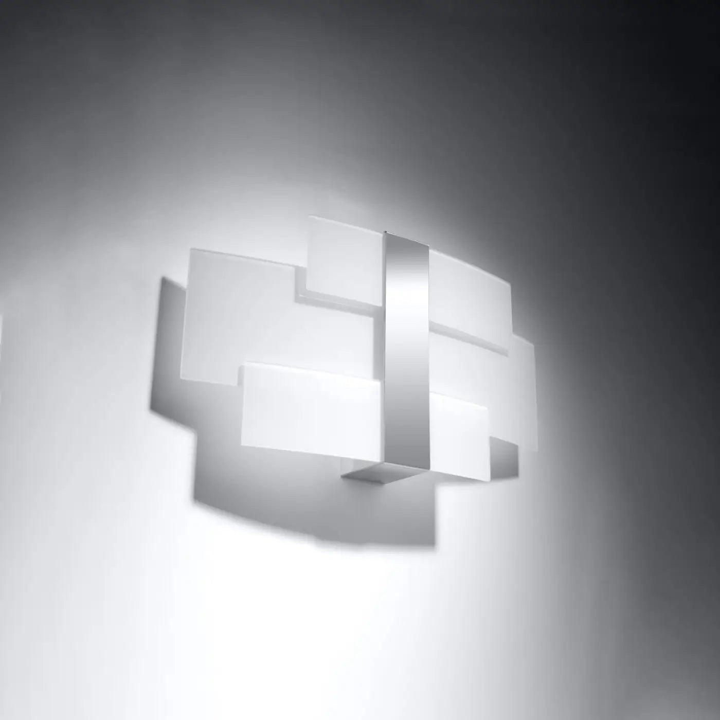 Applique murale LED chrome géométrique 2 lumières G9 — vue 2