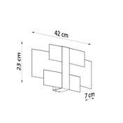 Applique murale LED chrome géométrique 2 lumières G9 — vue 7