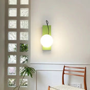 Applique murale LED colorée à boule blanche scandinave — vue 3