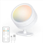 Applique murale LED compacte blanche et noire ronde — vue 1