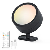 Applique murale LED compacte blanche et noire ronde — vue 3