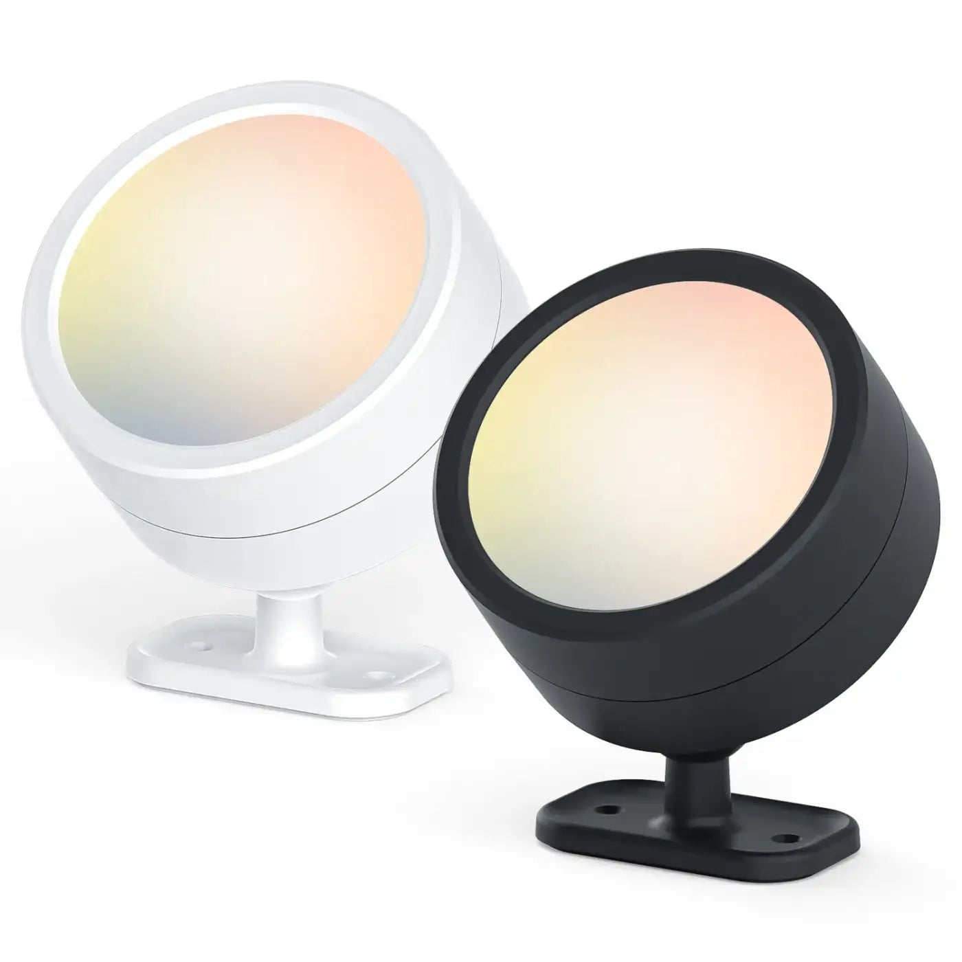 Applique murale LED compacte blanche et noire ronde — vue 4