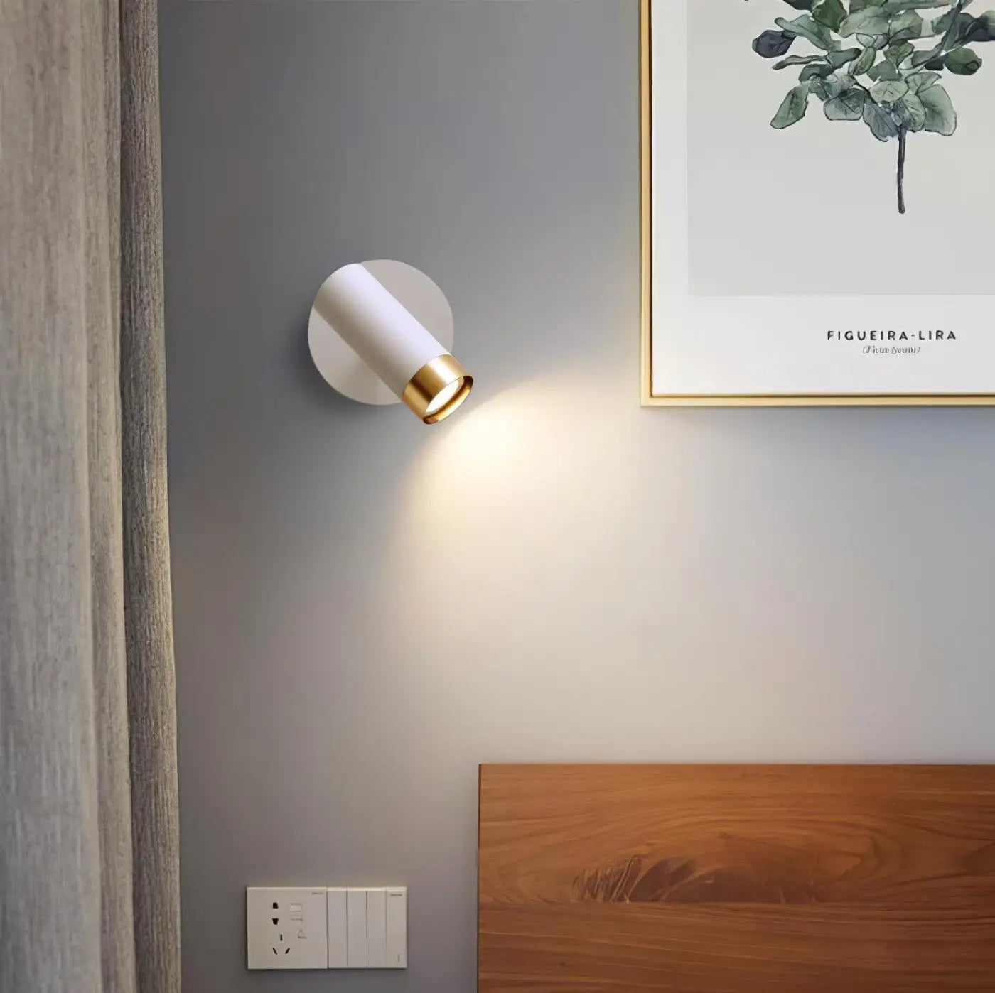 Applique murale LED compacte en aluminium noir ou blanc — vue 5