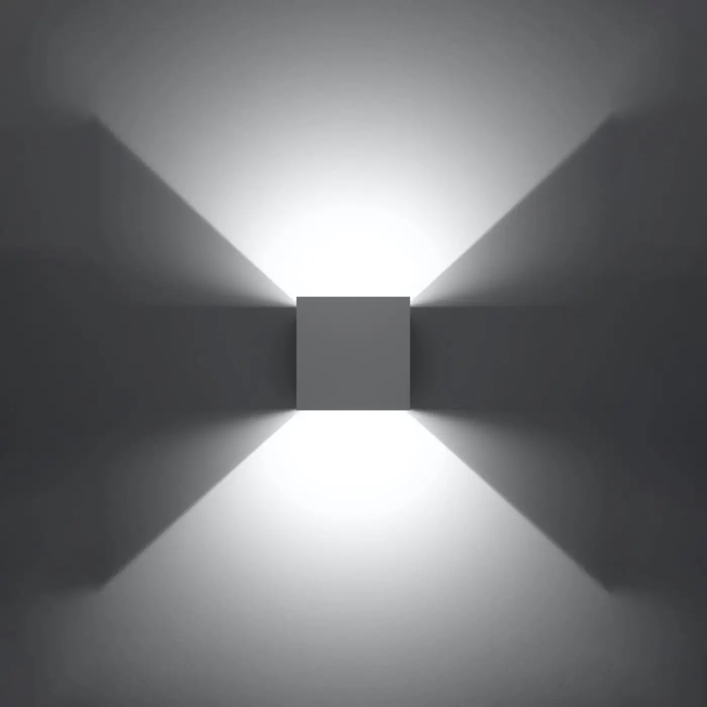 Applique murale LED cube blanche en aluminium IP54 — vue 1