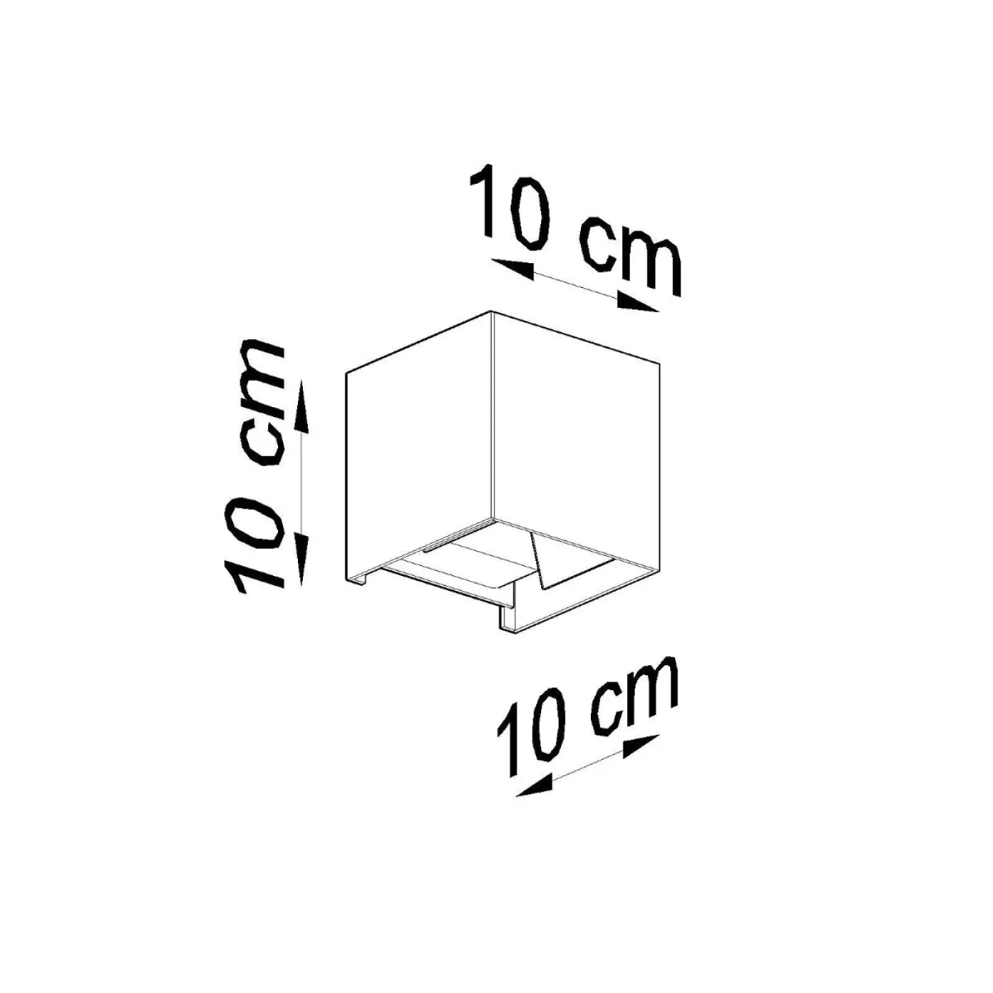 Applique murale LED cube blanche en aluminium IP54 — vue 12