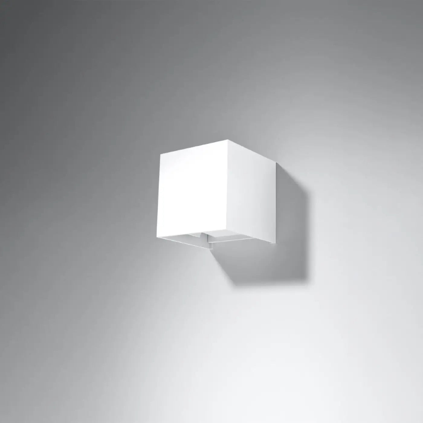 Applique murale LED cube blanche en aluminium IP54 — vue 2