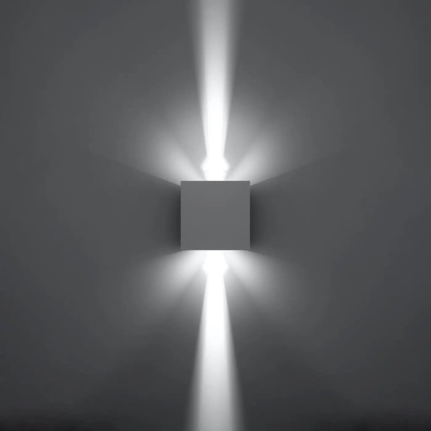 Applique murale LED cube blanche en aluminium IP54 — vue 3