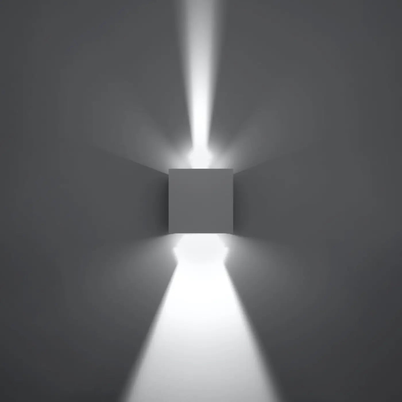 Applique murale LED cube blanche en aluminium IP54 — vue 4