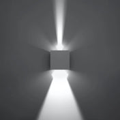 Applique murale LED cube blanche en aluminium IP54 — vue 4