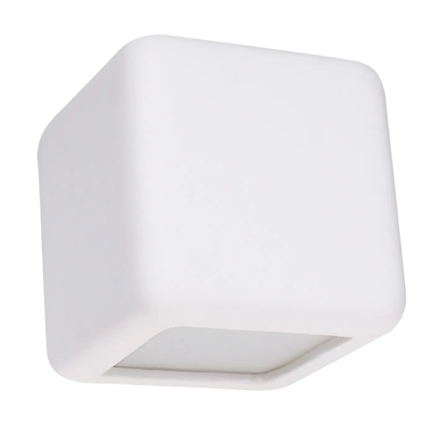 Applique murale LED cubique en céramique et verre blanche — vue 3
