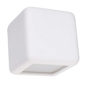 Applique murale LED cubique en céramique et verre blanche — vue 3