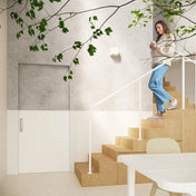 Applique murale LED cubique en céramique et verre blanche — vue 4